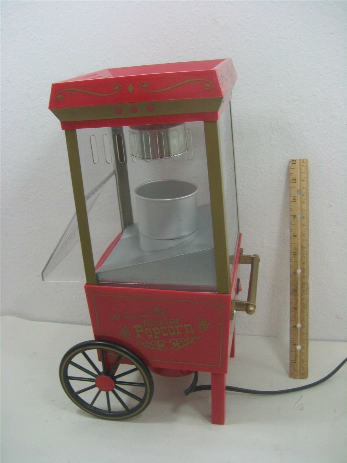 old fashioned movie time popcorn machine