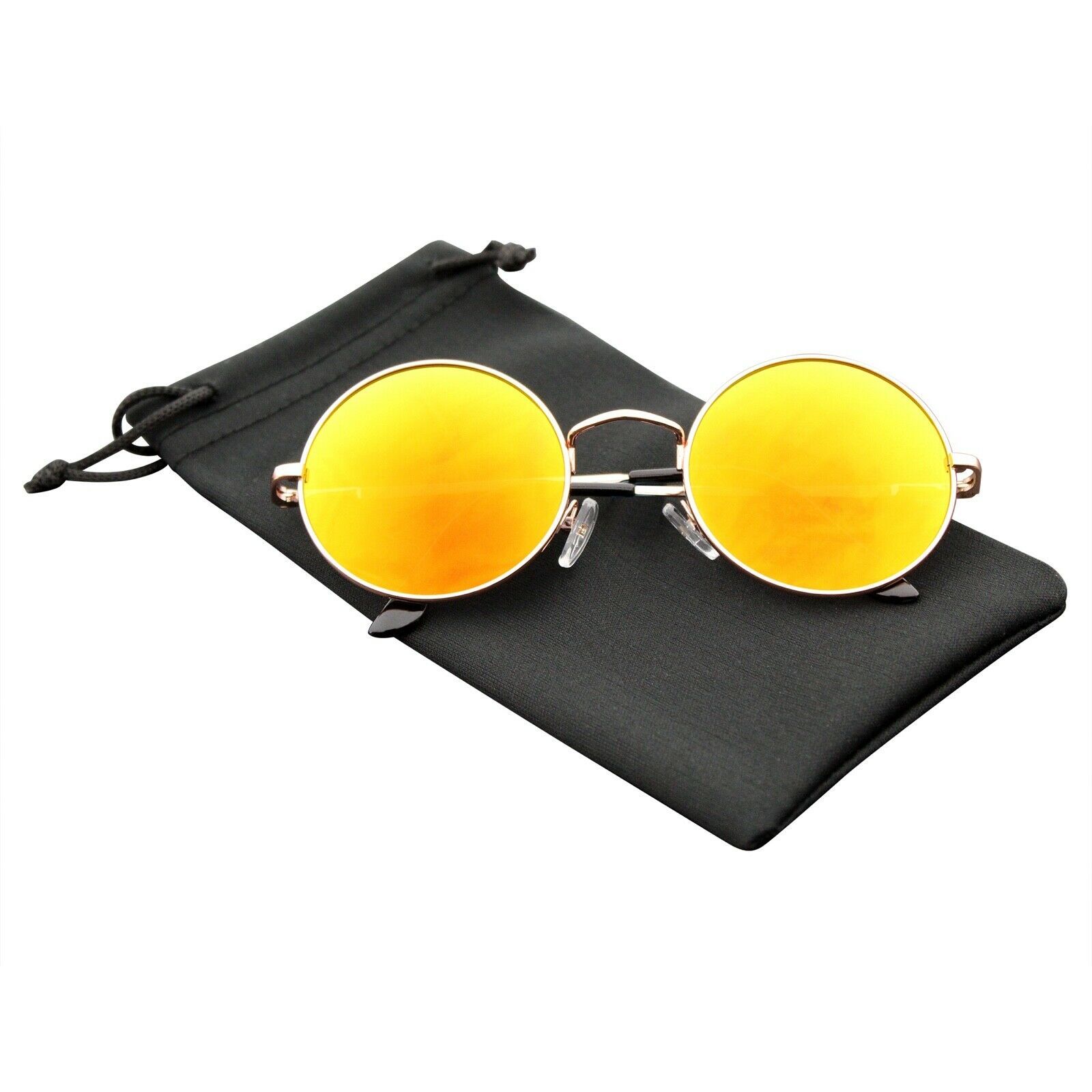 Premium Round Metal Mirrored Full Mirror Circle Sunglasses