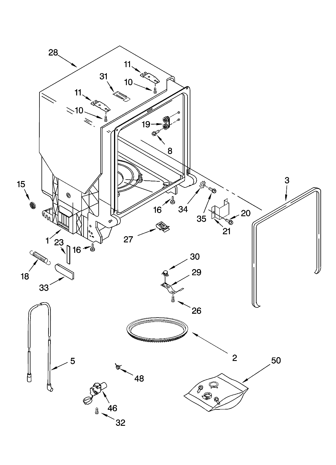 Whirlpool Dishwasher Leveling Leg Set of 2 (8524584 / 8193716