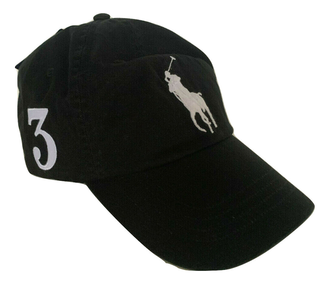 black polo hat white horse