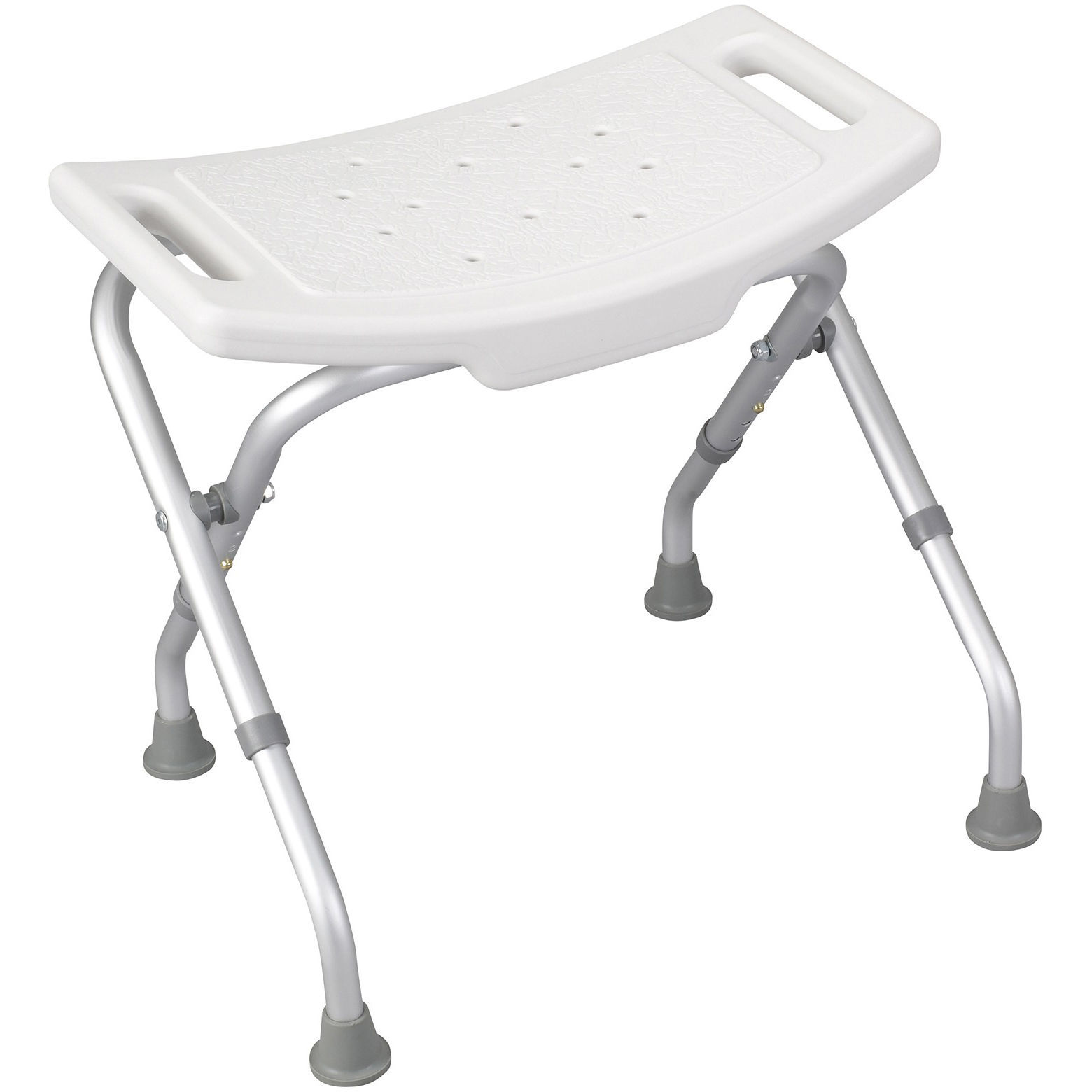 Folding Shower Seat Deluxe Adjustable Backless Bath Bench Rust Proof Aluminum Shower Bath Seats