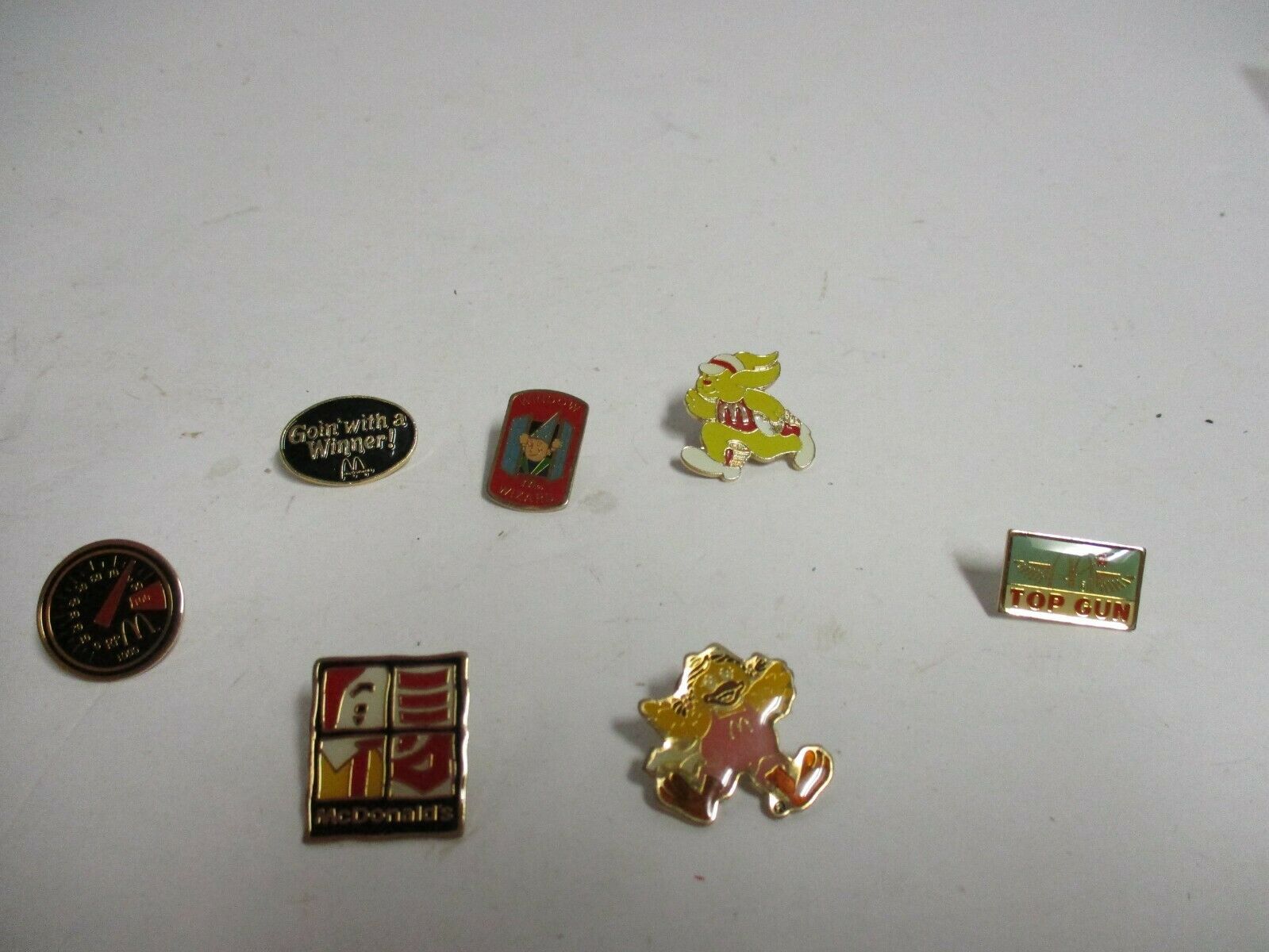 Primary image for Vintage McDonalds Lapel Pins Pinbacks Lot of 7 rare Taiwan unused