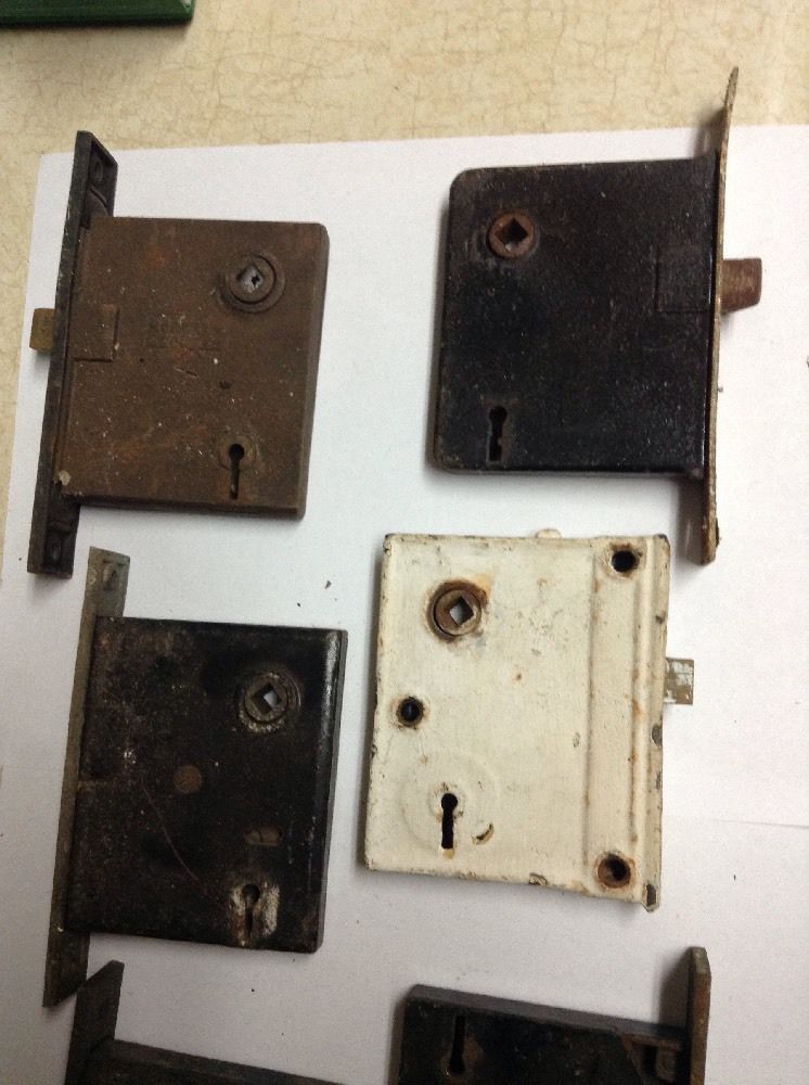 VTG Antique MORTISE Door Locks Lot of 6 Yale *AS IS* Untested Locks
