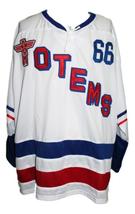 Any Name Number Seattle Totems Retro Hockey Jersey 1966 New White Any Size image 1