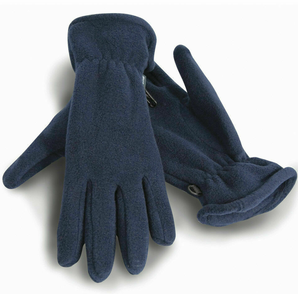 Jungen Herren Dick Winter Thermo Isoliert Polar Fleece Handschuhe One Size Blau