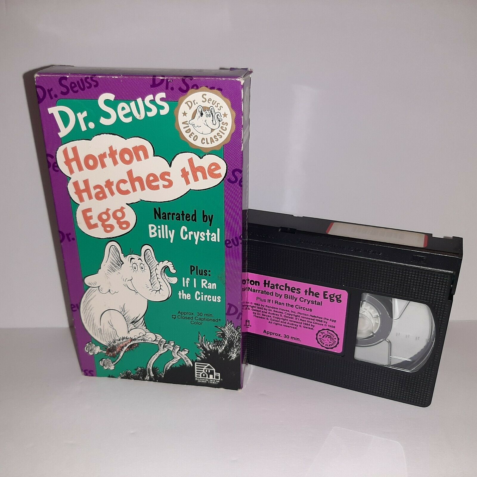 Dr. Seuss Horton Hatches the Egg Billy Crystal VHS Tape If I Ran the ...