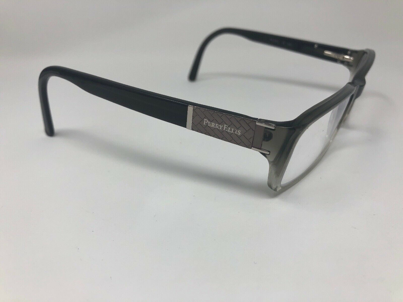 Perry Ellis Eyeglasses Frame Pe292 3 56 19 140 Clear Grey Fade Polish Ga52 Eyeglass Frames 2370