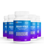 5 Pack Brain Vitale, advanced nootropic brain formula-60 Capsules x5 - $153.44