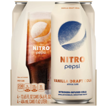 Pepsi Nitro Vanilla Draft Cola 13.65 oz Cans (Pack Of 4) - $19.95