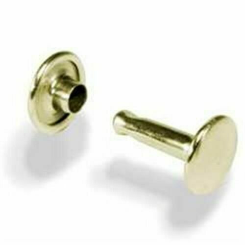 NEW Double Cap Rivets Medium Gilt 100 Per Pack - Tandy Leather Factory #1373-11