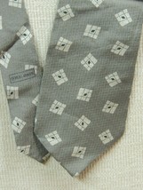 Vintage Giorgio Armani Cravatte Italy Neck Tie/Necktie Silk gray beige 5... - $20.24