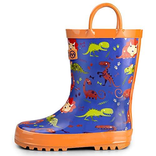 OutdoorMaster Kids Rain Boots - Illustrated Gift Bag, Easy-On Handles ...