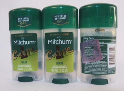 (3) Mitchum Men Special Edition Curve Fragrance Antiperspirant Deodorant 2.25 Oz