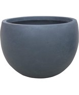Kante 20&quot; D Lightweight Concrete Outdoor Round Bowl Planter,, Charcoal - $91.98