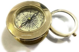 NauticalMart Magnifying Glass Brass Compass Nautical Collectibles Paperweight De image 3