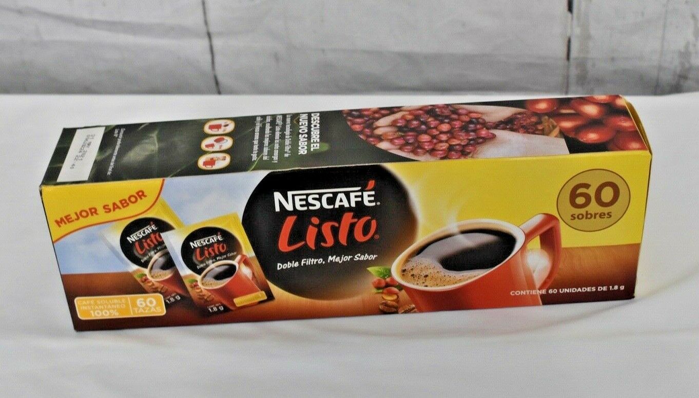 Cafe LISTO,Productos de Cafe, El Salvador 60 Sobres