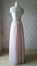 Blush Wedding Tulle Skirt Bridesmaid Outfit Plus Size Tulle Skirt Floor Length image 4