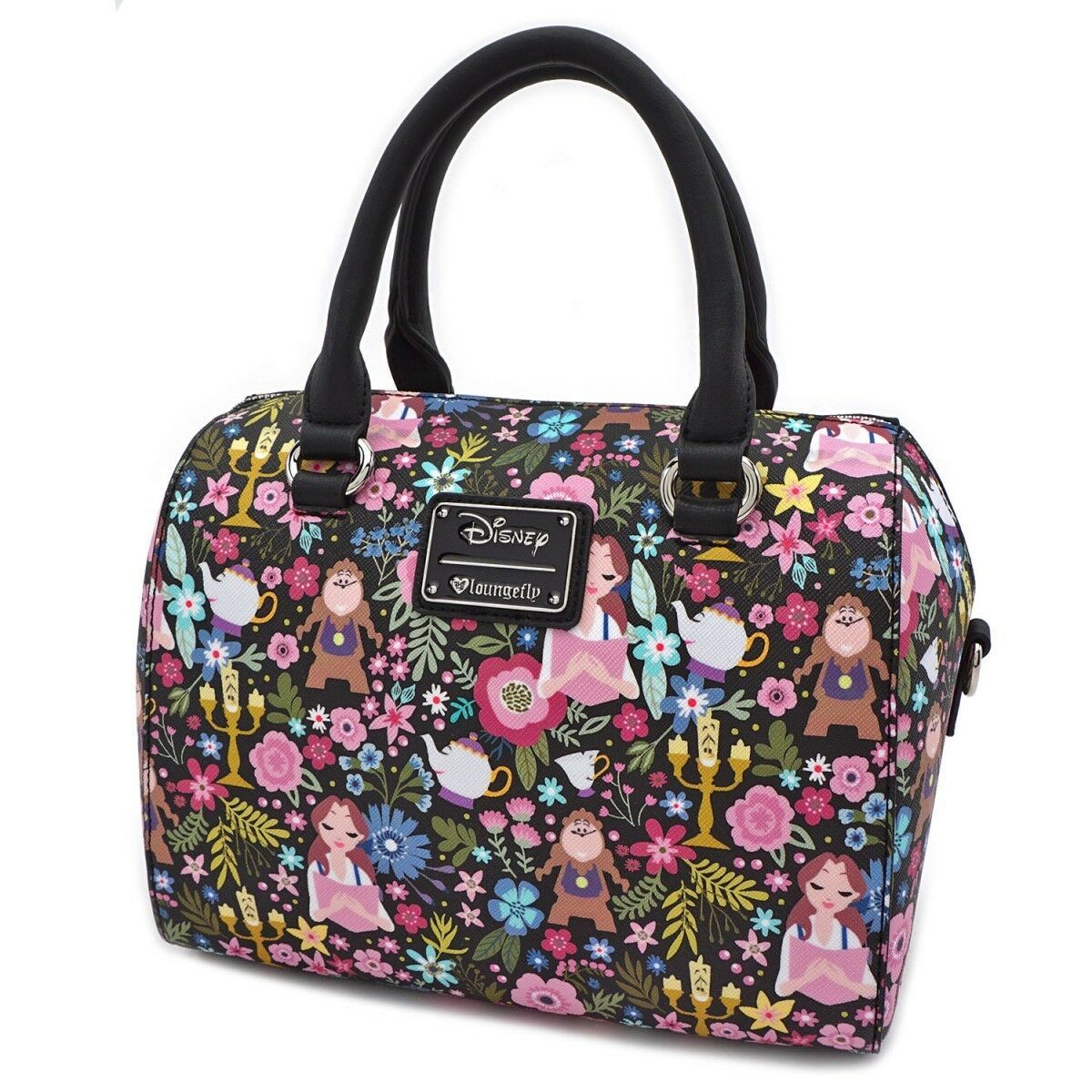 Loungefly Disney Beauty and the Beast Belle Floral Duffel Bag Purse WDTB1253 Women