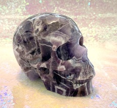 5&quot; Large ACTIVATED Amethyst Crystal Skull Aura Quartz Druzy MASTER Energ... - $577.11