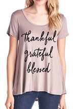 Womens Ladies Thankful Grateful Blessed Flowy Rayon Stretch A Line Loose... - $34.00