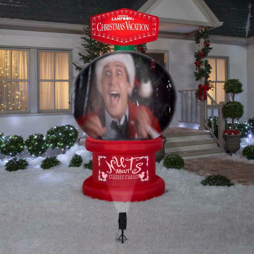 NLCV 8' Lighted Snow Globe Griswold Christmas Yard Inflatable w/ Live