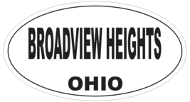 Broadview Heights Ohio Oval Bumper Sticker or Helmet Sticker D6043 - $1.39+