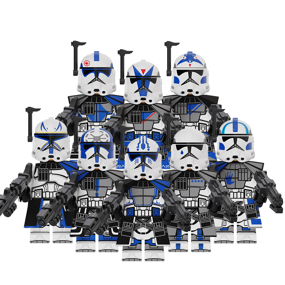 8pcs Star Wars 501st Battalion ARC Trooper Captain Rex Hardcase Kix ...