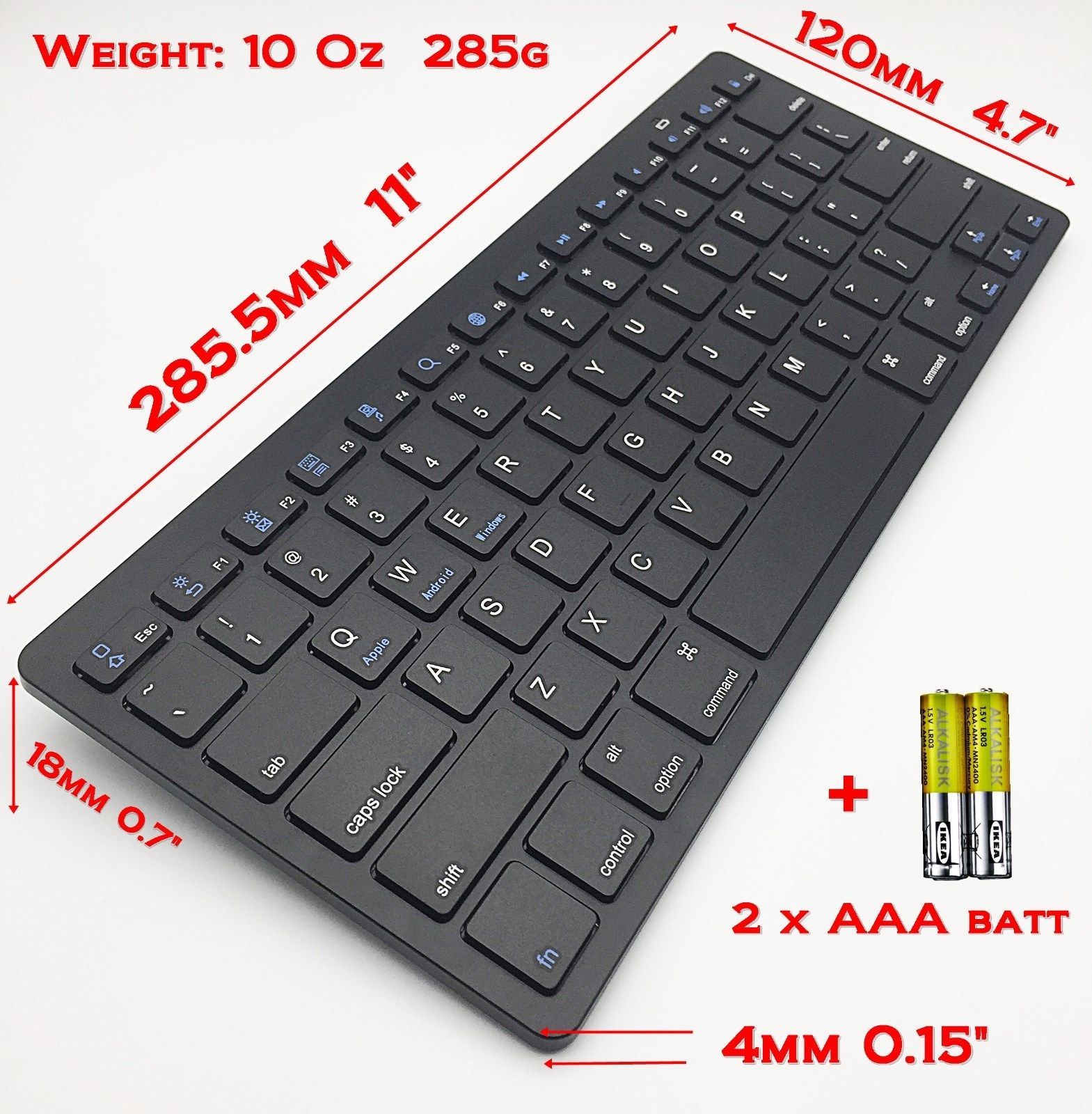 Wireless Bluetooth Keyboard for Apple iPhone All Versions 3 4 5 6 7 8