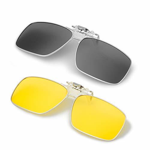 Elivwr Polarized Clip On Sunglasses Over Prescription