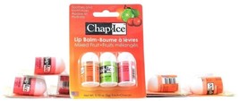 6 Chap Ice Lip Balm Mixed Fruit Citrus Lime Cherry Soothes Moisturizes 0.10 oz