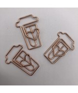 Rose gold paper clips set of 3, various themes - $1.50