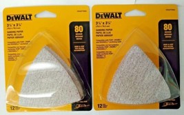 DeWalt DWASPTRI083 3-1/8" x 3-1/8" 12 Pack H&L Triangle 80 Grit Sandpaper 2PKS - $5.45