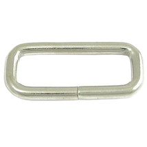 Pack Of 50 1/2 In X 1/2 Inch  Nickle Plated Wire Rectangle Strap Loop U-... - $19.79