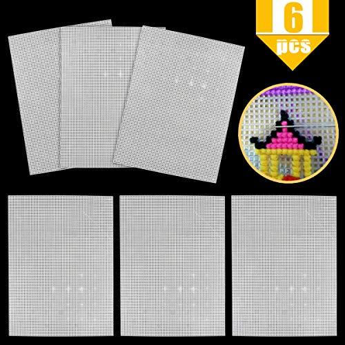YG_Oline 6 Pieces 7 Count Mesh Plastic Canvas Sheets Needlepoint Canvas