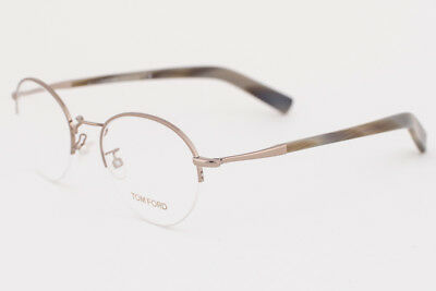 Tom Ford 5334 034 Bronze Horn Round Eyeglasses TF5334 034 52mm