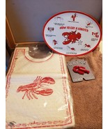 Lobster Melamine Serving Platter, Maine Tile Red Lobster, 10 Pack Lobste... - £14.73 GBP