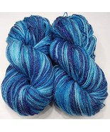 200 Grams Himalaya Recycled Indigo Soft Sari Silk Yarn Hand Knit Woven 2... - $15.83