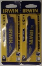 Irwin 372424P5 4" x 24TPI Bi-Metal Metal Reciprocating Saw Blades (2-5 pack) USA - $7.92