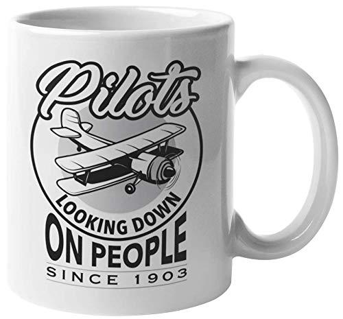 Pilots Looking Down On People Since 1903. Airy Humor Coffee & Tea Mug For An Air