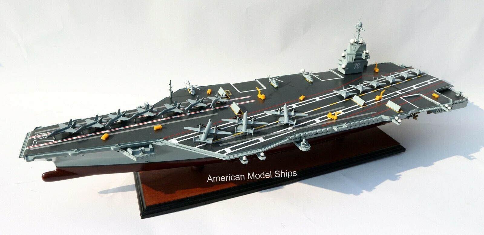 USS Gerald R. Ford CVN 78 Aircraft Carrier Handcrafted Wooden Model ...