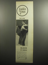 1951 Franklin Simon Skirt and Stole Ad - Wellington of Canada - $14.99