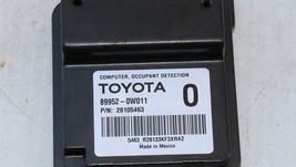 Lexus Toyota Occupant Detection Sensor Module Computer 89952-0w011 image 2