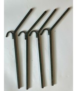 Vintage Metal Stakes Green Square Tent Camping Set Of 4 - $23.00