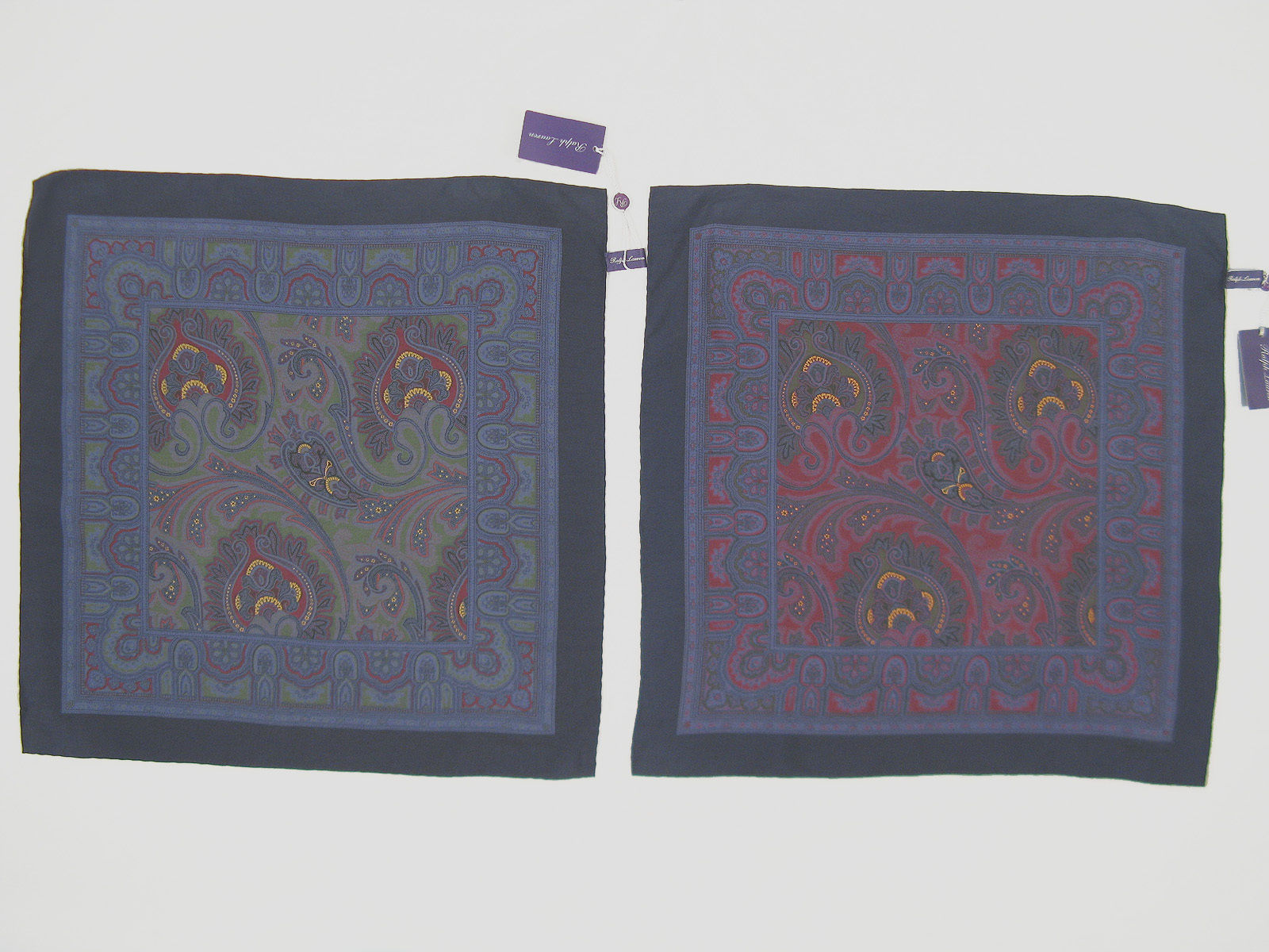 NEW Ralph Lauren Purple Label Silk Pocket Square!  *Made in Italy*  *2 Colors* - $69.99