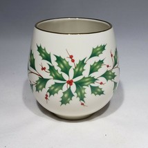 Lenox Say It With Silk Christmas Holiday Holly berry Votive Holder No Candle - $7.95
