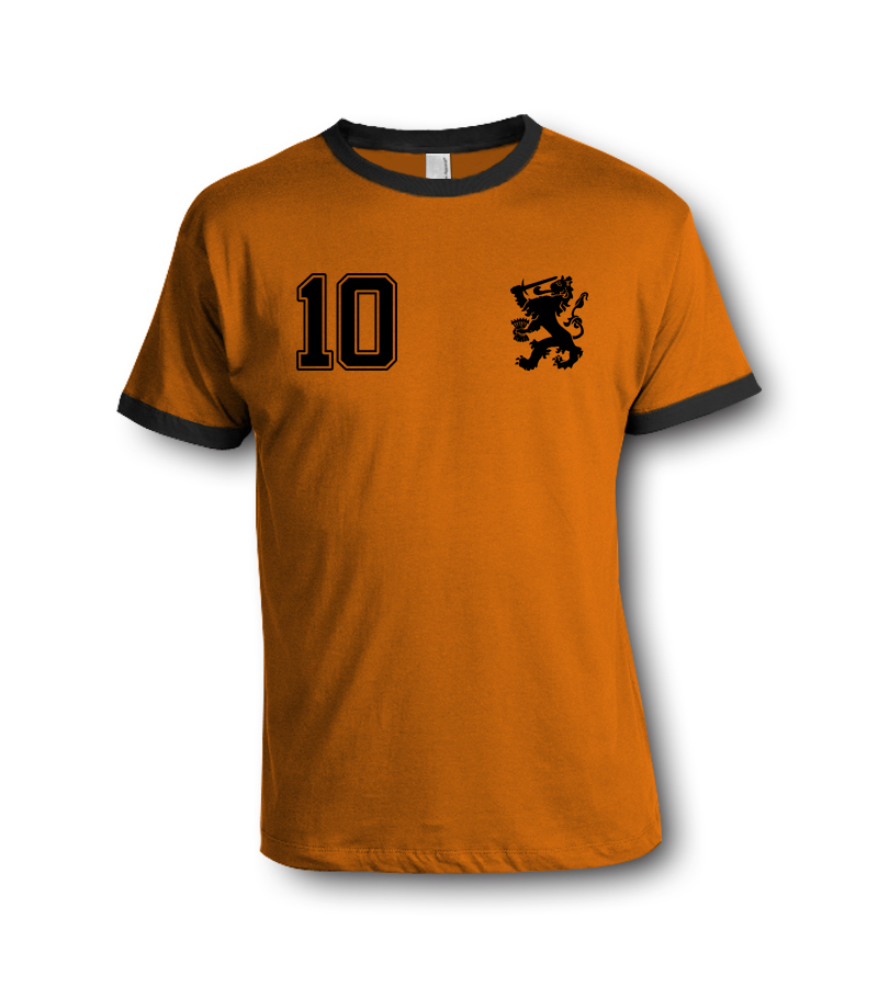 Image of Holland Netherlands retro soccer football tee t shirt jersey