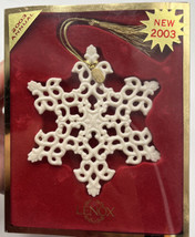 Lenox 2003 Annual Snow Fantasies Snowflake Ornament in original box. - $36.62