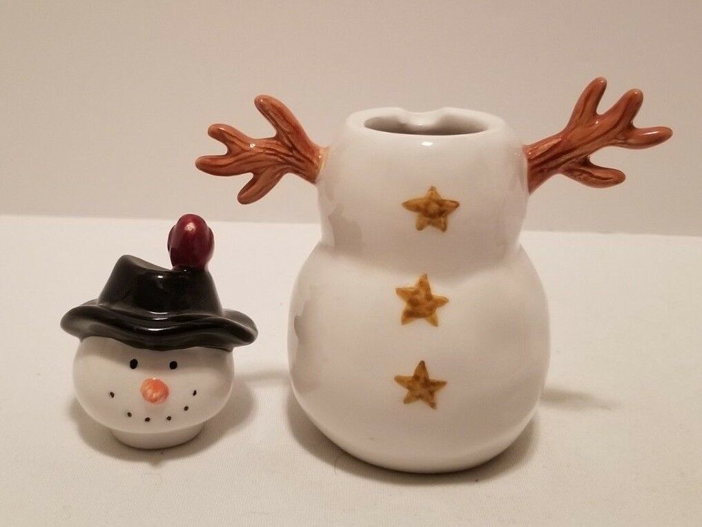 Sakura Debbie Mumm Snowman Snowmen Whimsical Christmas Creamer & Sugar ...