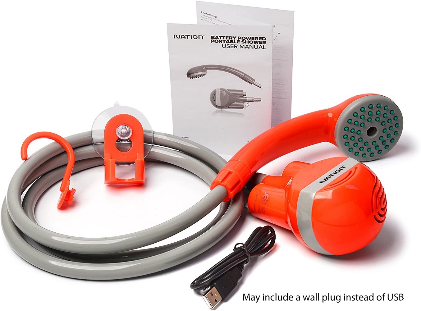 Ivation Portable Outdoor Shower, Battery Powered Compact Handheld