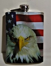 Whisky Flask Eagle/American Flag - $9.00